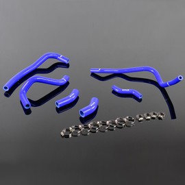 PIT66 Silicone Radiator Hose Kit,Compatible with Yamaha VMAX V-Max 1200 VMX12 Blue with Clamps