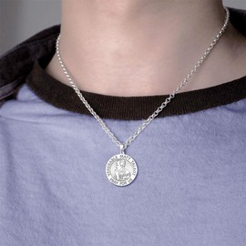 PicturesOnGold.com Venerable Matt Talbot - 3/4 Inch Size of a Nickel in Sterling Silver