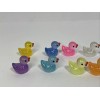 Unbranded Tiny Iridescent GITD Resin Duck Figure 2cm Set of