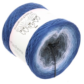 Colour Gradient Yarn, Bobbel Wool, Choice of Sizes, Knitting Wool, Crochet (Shadowland - Atlantic Outside, 200 g/1000 m, 3 Pieces)