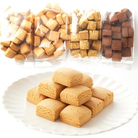  Soy Milk Okara Cookie Mamepuku 2.2 lbs (1 kg), 4 Types, Plain, Cocoa Tea, Black Sesame, No Sugar, No Additives, Low Sugar, Diet Support