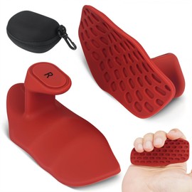 Anti-Slip Weight Grip, Ergonomic Silicone Workout Grips, Gym Grips for Weight Lifting, Gym, Training, Pull-Ups, Dumbbells and Barbells, for Women Men (Dark Red)