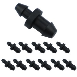 Bntyok 12 Pcs Drip Irrigation 1/4" Barbed Tubing End Plugs Universal Barbed Connectors End Cap for Drip or Sprinkler Systems Garden Watering System