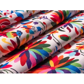 BILLU Camino de Mesa para Comedor, Tela Premium Repelente a Líquidos, Protección al Reverso y Estampado Brillante, Medida 45cm x 260cm (Mexicano Color (Tenango))