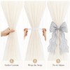 2 Pack Bow Curtain Tiebacks, French Style Silky Ribbon Curtain