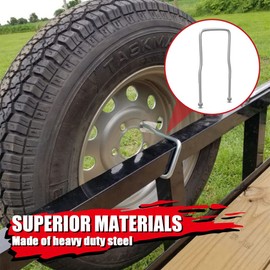 Spare Tire Carrier Zinc Plated U-Bolt Holder Bracket Side Mount for 4 or 5 Lug