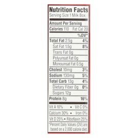 UD_Horizon Organic Dairy's Aseptic Low Fat 1% Milk 6/8 Fl Oz Per Bottle Chocolate for Babies Adults Halal Certified Bulk Box