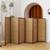 Pawlabay 6 Panel Short Panel Divider Screen,3.95 FT Tall Bamboo