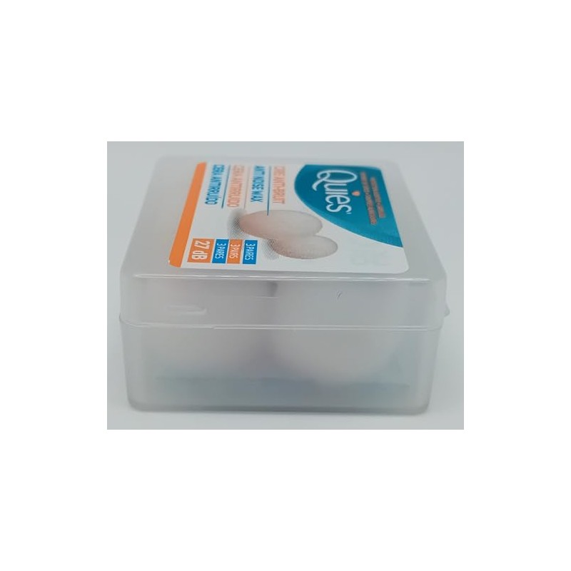 Quies Anti-Noise Wax Earplugs - 6 Plugs (3 Pairs) x2