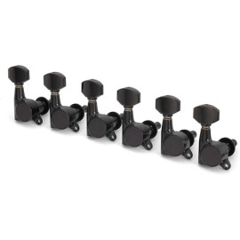 Gotoh Schaller-Style Knob Tuning Machines, 6-in-Line, Black