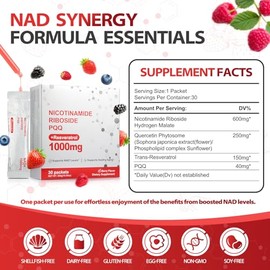 Suplemento NAD, suplementos líquidos liposomales NAD+ de 1000 mg, alternativa de suplemento NMNH para hombres y mujeres, aumenta la energía celular, l
