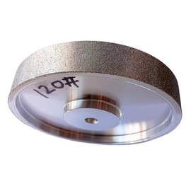6" Diameter Electroplating Diamond Grinding Wheel with 1/2" Arbor for Stone Glass Lapidary Crystal Polishing (Grit:120#)