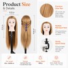24-Inch Hairdressing Mannequin Head with Synthetic Fiber Hair – Styling,