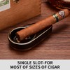 Cigar Ashtray,Cigar Rest Ceramics with Non-slip Bottom Single Slot Ash