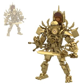 ZOYDP Skibidi Toilet Toy, Skibidi Toilet ClockMan Building Blocks Set, Clockman Titanium Skibidi Toilet Toy, Skibidi Toilet Building Blocks, Skibidi Toilet Building Blocks Kit for Fan Children