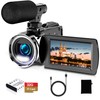 Hojocojo Video Camera, 4K Camcorder 36MP Vlogging Camera for YouTube,