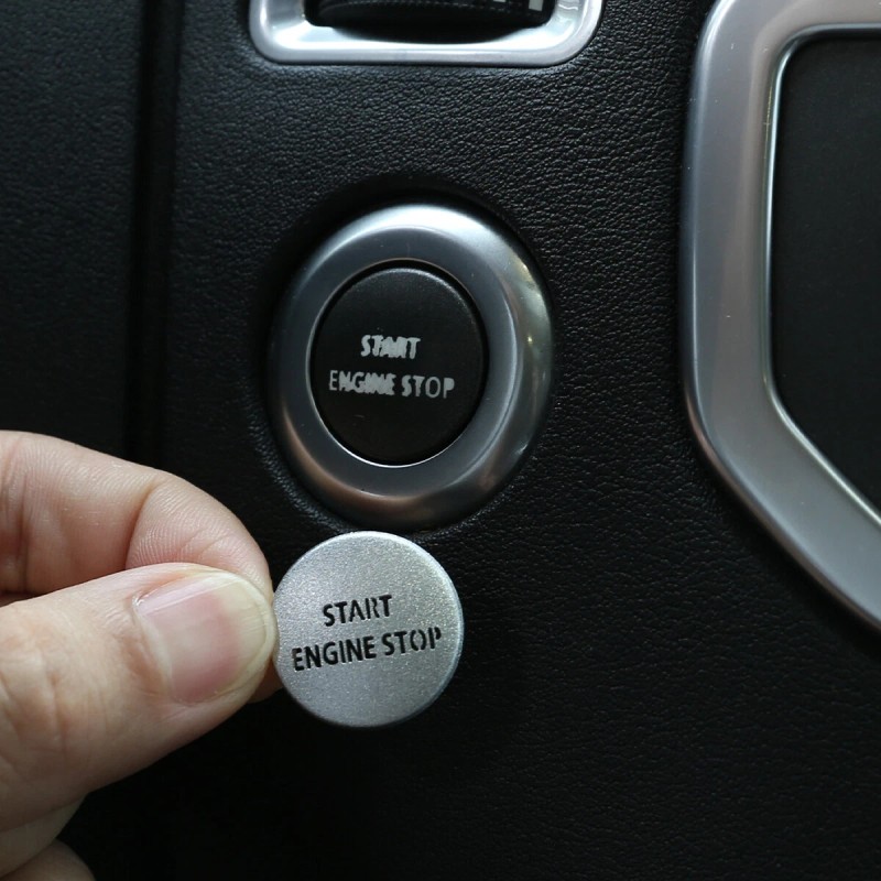 klend-cartrim Engine Start Stop Push Button Switch Sticker Fit LR4