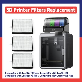 Dusledel 3 Pcs Filters Compatible with Creality K1 Max K2 K2 Pro K2 Plus
