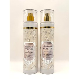 Bath and Body Work Always & Forever Fine Fragrance Mist, 8 FL OZ, White Roses & Sandalwood, 2 Pack