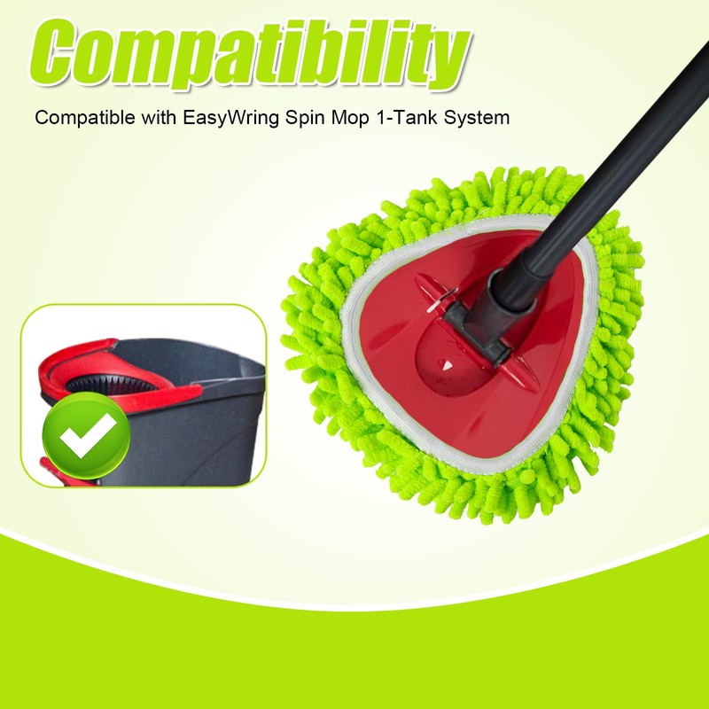 2pcs Mop Replace Head for Ocedar, Chenille Mop Refills Spin