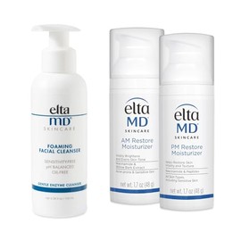 EltaMD AM & PM - Kit hidratante facial con limpiador facial espumoso diario, suave para pieles sensibles
