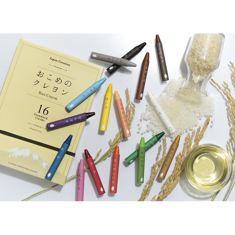 Rice Crayons 16 Color Set Standard ST-RICE02