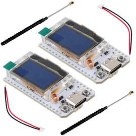 DIYmalls 915MHz LoRa ESP32 OLED Board V3 Type-C SX1262 + LoRa Antenna IPX 2dBi for Arduino LoRawan IOT (Pack of 2), not Compatible with LoRa V2