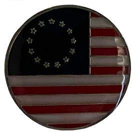 Wholesale Pack of 50 Betsy Ross Flag Round Motorcycle Hat Cap lapel Pin