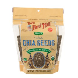 Bob's Red Mill Organic Chia Seed, 12oz (Pack of 5) - Non GMO, Vegan, Keto Friendly, Paleo Friendly, Kosher