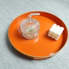 Spsyrine Round Orange Decorative Tray, 13" Plastic Serving Table Tray