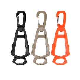 M METERXITY 3-Pack Gloves Clip for Work Glove Holders, Anti-Lost Safety Gloves Grabber Clips Keeper for Construction/Work/Accessories/Backpack/Helmet [Orange/Black/Khaki]