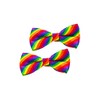 Rainbow Bow Ties for Men Boy Striped Rainbow Pre-Tied Bow