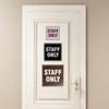 Square Staff Only Sign with Adhesive Tape, Mounts On Any