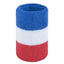 GOGO Red/White/Navy Patriot Armband Sweatband 4" x 6"-Red/White/Navy