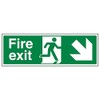 Fire Exit - Fire Exit Arrow Down Right - 300