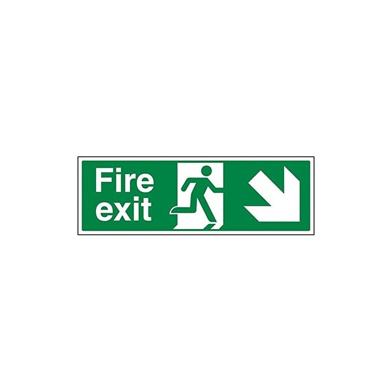 Fire Exit - Fire Exit Arrow Down Right - 300