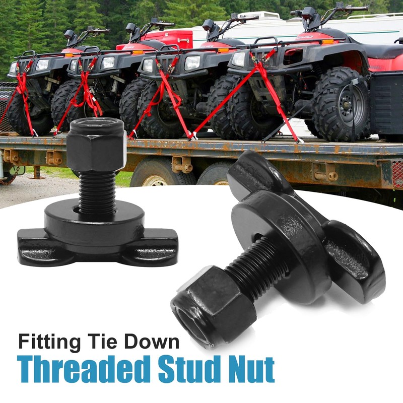 Vkinman 6 Pcs L-Track Double Lug Threaded Stud Nut Fitting