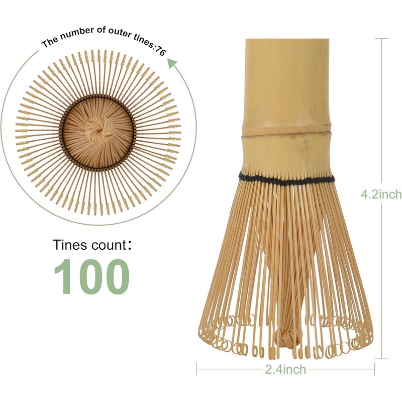 Traditional Bamboo Matcha Tea Whisk with Storage Container, Japanese Style