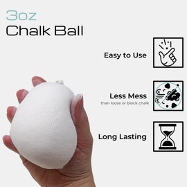 Z Athletic Gym Chalk Ball for Rock Climbing, Gymnastics, and Weightlifting, 3oz Chalk Ball