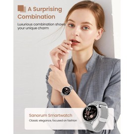 Women's Smartwatch with Calls, 1.27 Inches HD Smart Watch, Female Physiology, 120 Sports, Digital Smartwatch Watch Heart Rate Monitor SpO2 IP68, Notifications Messages Android iOS, Woman Silvery
