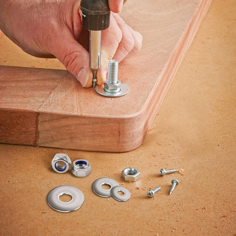 Pack of 10 Hex Nuts M10, Locking Nuts Stainless Steel