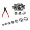 130 Piece Single Ear Stepless Hose Clamp +1PC Hose Clip
