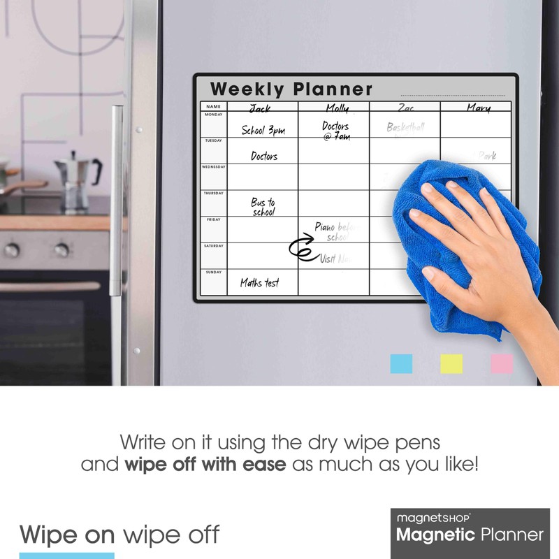 TMS Magnetic Weekly Planner for Fridge | Made in The