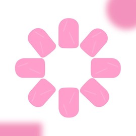 Light Pink Press on Nails Short Medium Square Glue on Nails Set, Summer Square Fake Nails Short Coffin Nails Press ons Gel Nails False Nails For Women 24 Pcs, Neon Pink