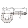 Mitutoyo MIT103-177 Micrometer, 0"-1" Range
