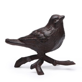BRASSTAR Rustic Cast Iron Bird with Branches Statue Antique Garden Farmhouse Decoration Home Desk Figurine Replica Rust Color TQGJPT108