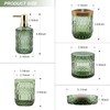 LaMarriti Green Bathroom Accessories Set, 5Pcs Clear Glass Bathroom Accessories,
