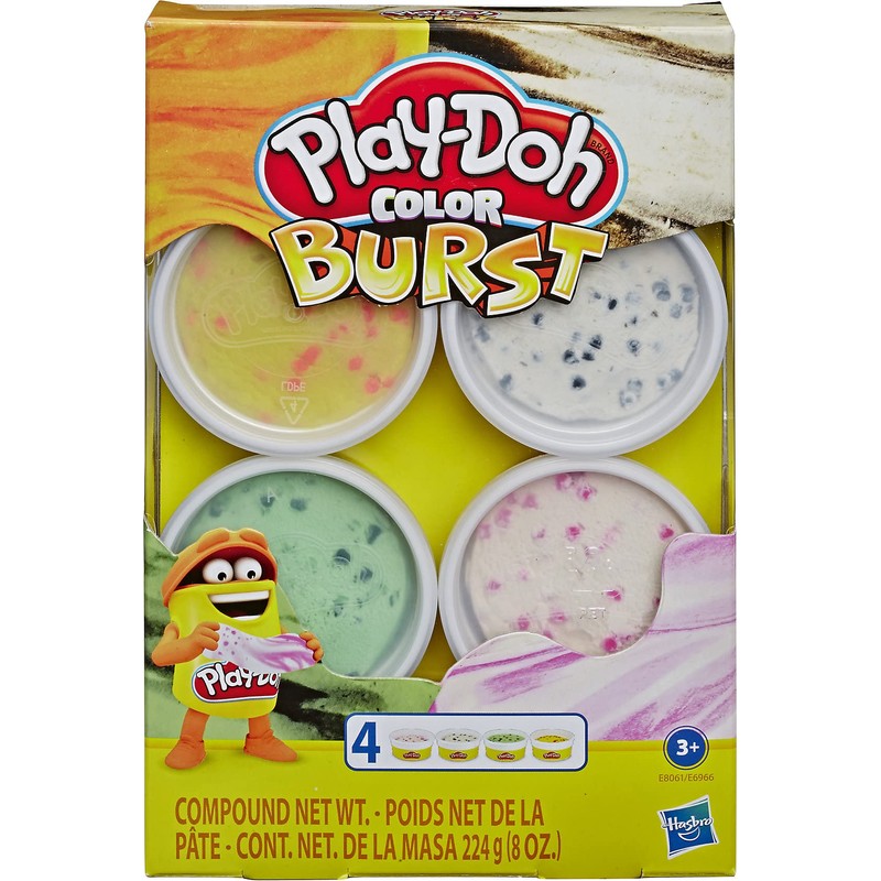 Hasbro E6966 Play-Doh-Color Burst 4 Pack, M