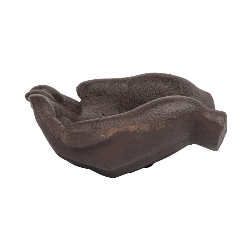 Creative Co-Op Cast Iron Hands Dish with Rust Finish