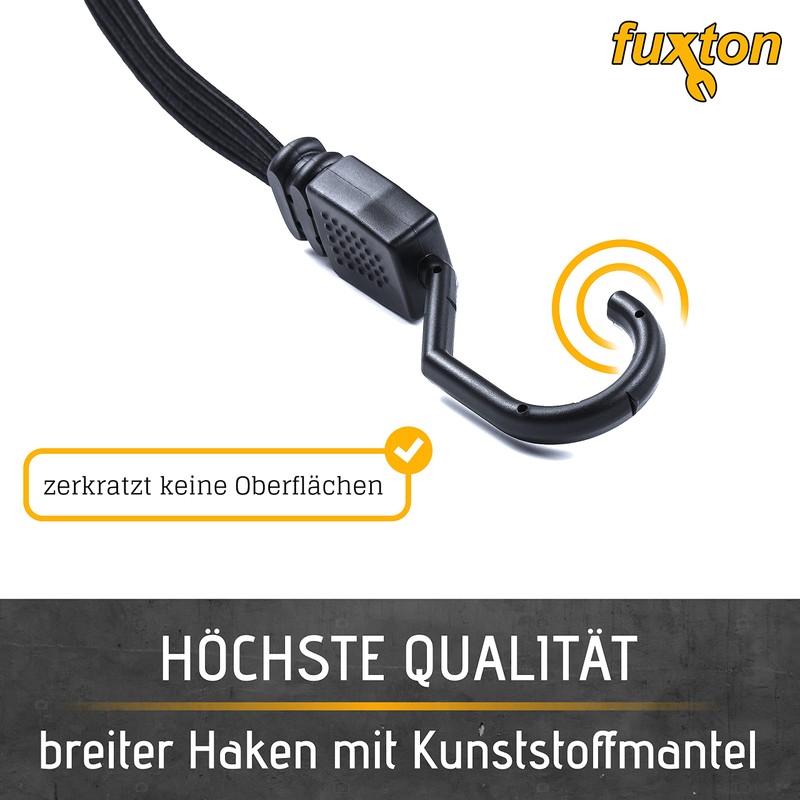 fuxton Set of 2 elastic straps, short, flat with hooks,